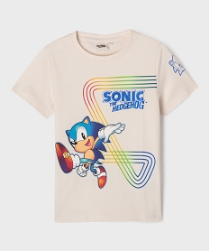 GEMO Tee-shirt manches courtes motif Sonic garçon - Sonic Hedgehog Beige