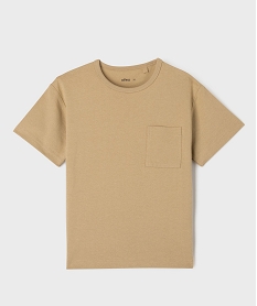 GEMO Tee-shirt manches courtes avec poche poitrine garçon beige standard