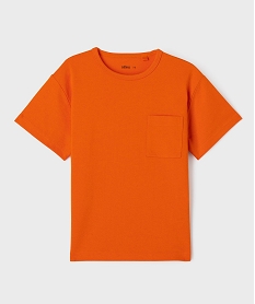 GEMO Tee-shirt manches courtes avec poche poitrine garçon orange standard