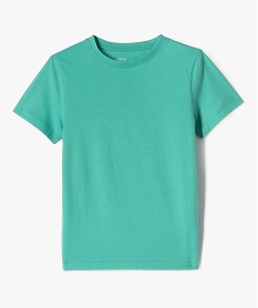 GEMO Tee-shirt à manches courtes en coton uni garçon vert emeraude