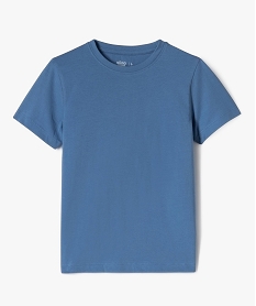 GEMO Tee-shirt à manches courtes en coton uni garçon Bleu