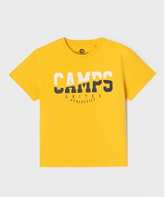 GEMO Tee-shirt manches courtes coupe oversize garçon - Camps United jaune standard