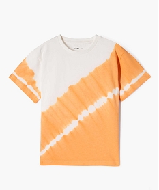GEMO Tee-shirt manches courtes bicolore garçon orange standard