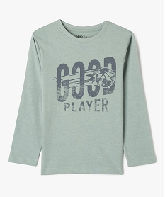 GEMO Tee-shirt manches longues en coton imprimé garçon bleu standard