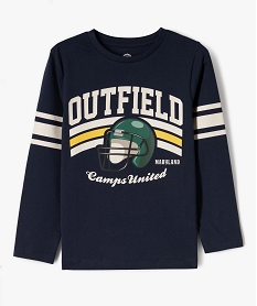 GEMO Tee-shirt manches longues imprimé garçon - Camps United navy