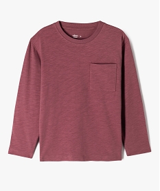 GEMO Tee-shirt à manches longues avec poche poitrine garçon Rose