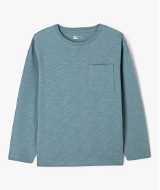 GEMO Tee-shirt à manches longues avec poche poitrine garçon Gris