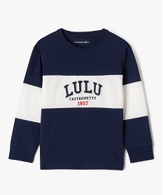 GEMO Tee-shirt manches longues bicolore garçon - LuluCastagnette Bleu