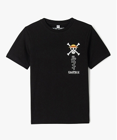 GEMO Tee-shirt à manches courtes motif manga garçon - One Piece noir standard