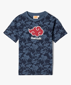 GEMO Tee-shirt manches courtes à motif manga garçon - Naruto Shippuden bleu standard