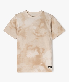 GEMO Tee-shirt manches courtes coloris tie and dye garçon blanc chine