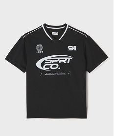 GEMO Tee-shirt de sport à manches courtes garçon noir standard