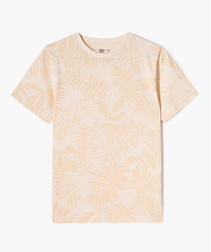 GEMO Tee-shirt manches courtes motif feuillage garçon beige standard