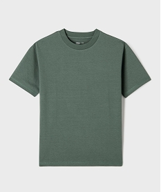 GEMO Tee-shirt manches courtes et col rond garçon Vert