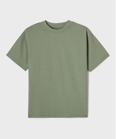 GEMO Tee-shirt manches courtes et col rond garçon vert standard