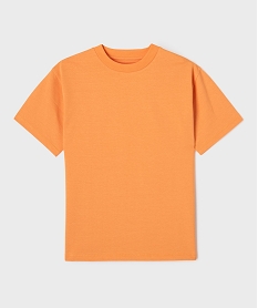 GEMO Tee-shirt manches courtes et col rond garçon orange standard