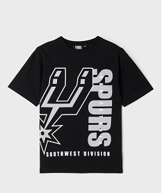 GEMO Tee-shirt manches courtes inscription San Antonio garçon - NBA noir standard