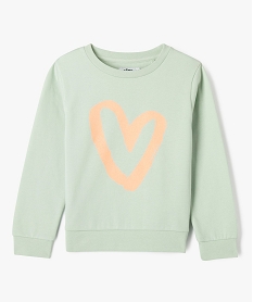 GEMO Sweat molletonné avec motif fille vert standard