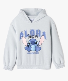 GEMO Sweat à capuche avec motif Stitch fille - Disney bleu standard