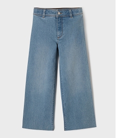 GEMO Jean wide leg avec taille ajustable fille bleu vif