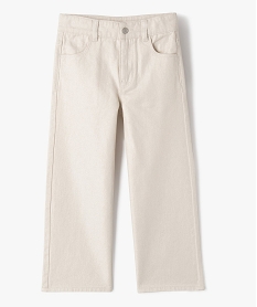 GEMO Jean wide leg en denim pailleté à taille réglable fille beige standard