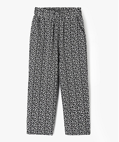 GEMO Pantalon fluide imprimé en viscose fille noir standard