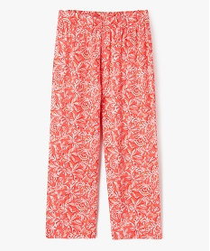 GEMO Pantalon fluide imprimé coupe large fille Rose