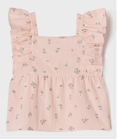 GEMO Blouse sans manches à volants coupe ample fille Multicolore