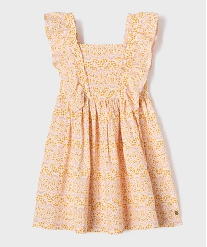 GEMO Robe à motifs fleuris avec volants fille - LuluCastagnette jaune standard