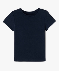 GEMO Tee-shirt manches courtes et col rond fille navy