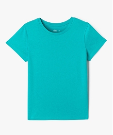 GEMO Tee-shirt manches courtes et col rond fille vert standard