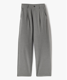 GEMO Pantalon en toile coupe large avec taille ajustable fille gris standard