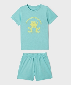 GEMO Pyjashort motif avec motif sur le buste garçon bleu standard