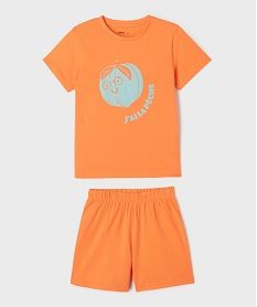 GEMO Pyjashort motif avec motif sur le buste garçon orange standard