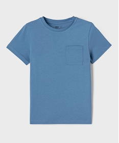 GEMO Tee-shirt manches courtes avec poche poitrine garçon bleu standard