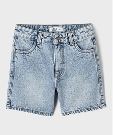 GEMO Short en jean délavé bleached fille blanc chine