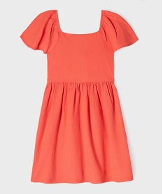 GEMO Robe en maille texturée à col modulable fille rose standard