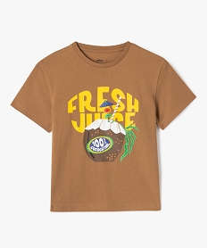GEMO Tee-shirt manches courtes avec motif exotique garçon cafe