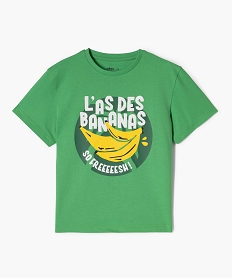 GEMO Tee-shirt manches courtes avec motif exotique garçon vert standard