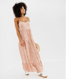 GEMO Robe à bretelles style bohème femme Imprimé