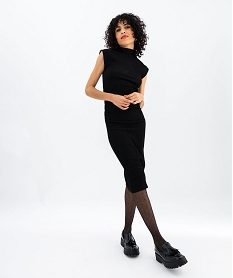 GEMO Robe de soirée longue sans manches femme noir standard