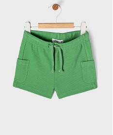 GEMO Short en maille côtelée avec taille ajustable bébé garçon vert standard
