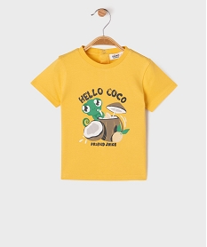 GEMO Tee-shirt manches courtes avec motif humoristique bébé garçon jaune vif