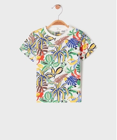 GEMO Tee-shirt manches courtes à motifs animaliers bébé garçon imprime feuillage