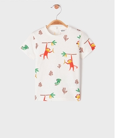 GEMO Tee-shirt manches courtes à motifs animaliers bébé garçon Jaune