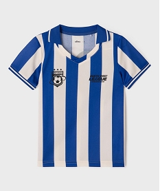 GEMO Tee-shirt manches courtes en maille style maillot de foot garçon bleu standard
