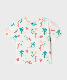 GEMO Tee-shirt à manches courtes à motifs estivaux fille Beige