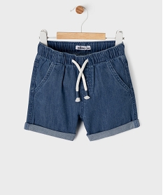 GEMO Bermuda en jean avec taille ajustable bébé garçon Bleu