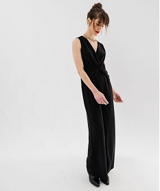 GEMO Combi-pantalon sans manches uni femme noir standard