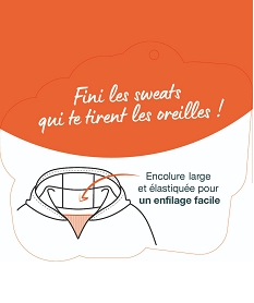 GEMO Sweat à capuche facile à mettre bébé garçon orange standard